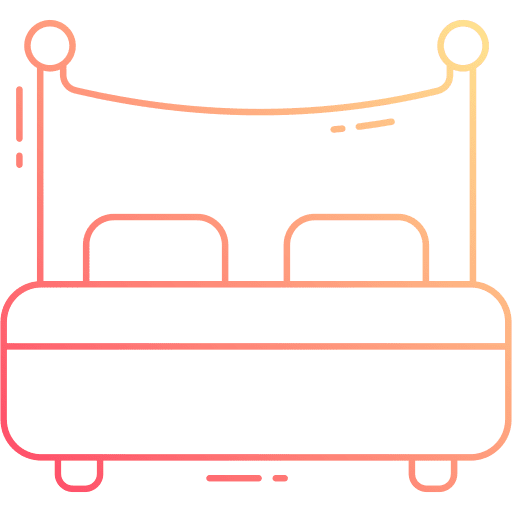 Bed furniture and household household double bed icon