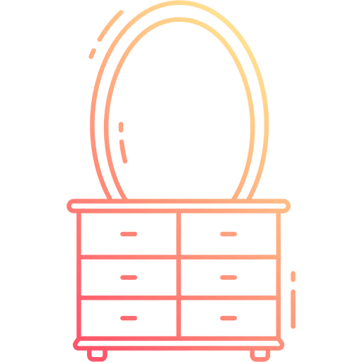 Dresser dresser furniture and household vanity mirror icon