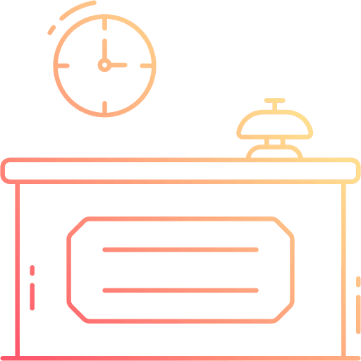 Reception desk bell reception desk check in desk icon Reception desk bell reception desk check in desk icon