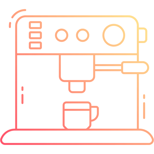 Coffee machine food and restaurant coffee maker gadget icon Coffee machine food and restaurant coffee maker gadget icon