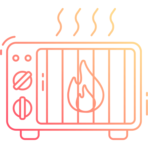 Heater warm gas heater furniture and household icon Heater warm gas heater furniture and household icon