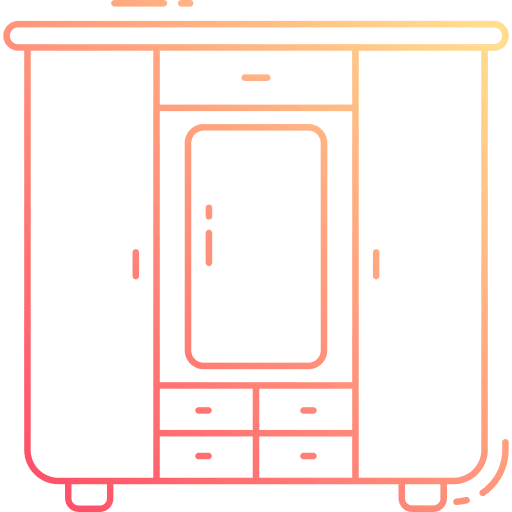 Cupboard closet furniture and household wardrobe icon Cupboard closet furniture and household wardrobe icon