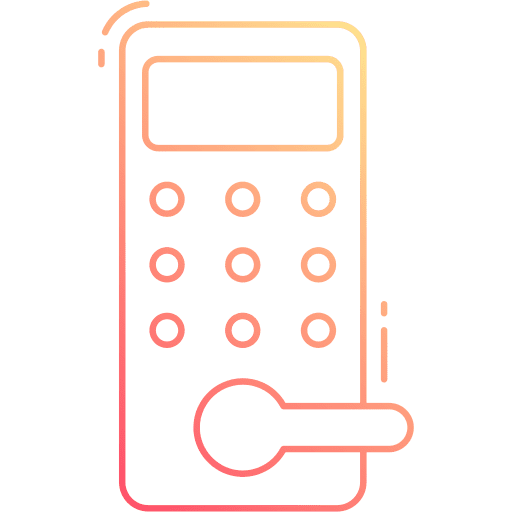 Door lock code smart door security icon Door lock code smart door security icon