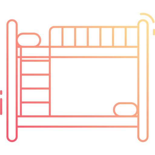 Bunk bed hotel hostel furniture icon Bunk bed hotel hostel furniture icon