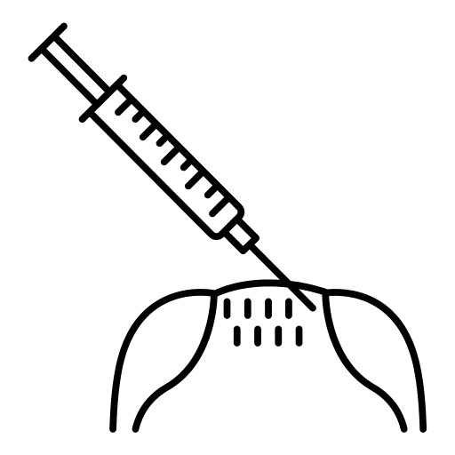 Injection care hair loss injection icon