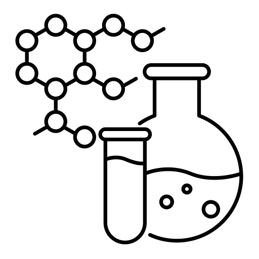 Chemicals healthcare and medical treatment lab icon