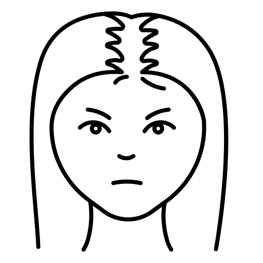 Woman user female hair loss icon