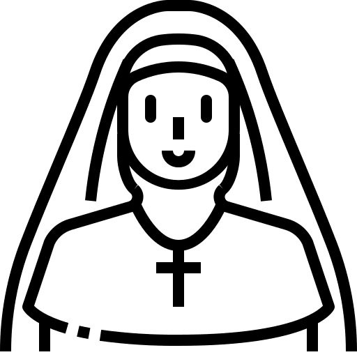 Nun pastor christianism priest icon