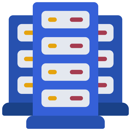 Data center network file storage data storage icon