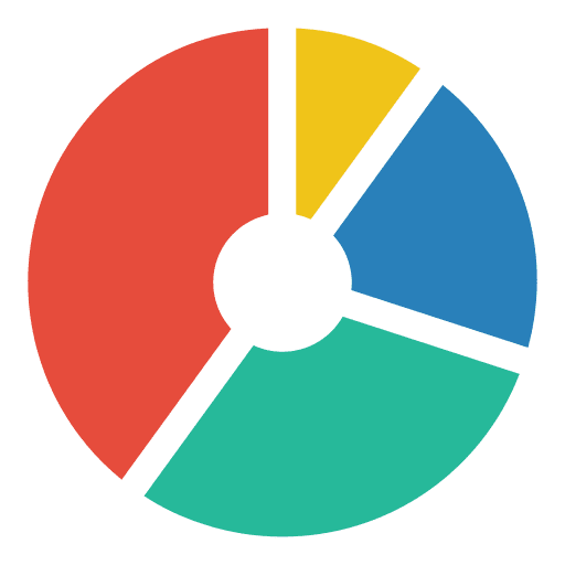 Pie chart information business and finance market analysis icon Pie chart information business and finance market analysis icon