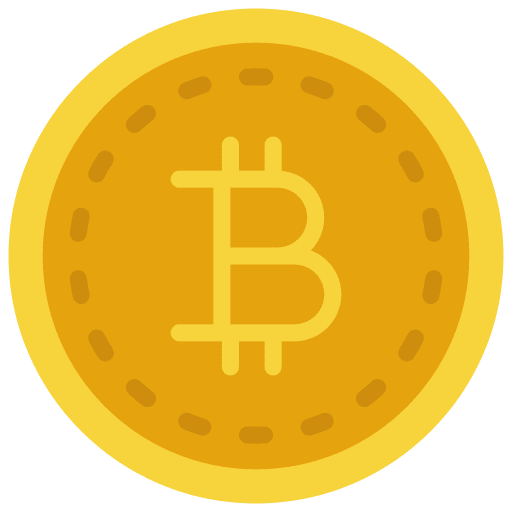 Bitcoin cryptocurrency business and finance bank icon