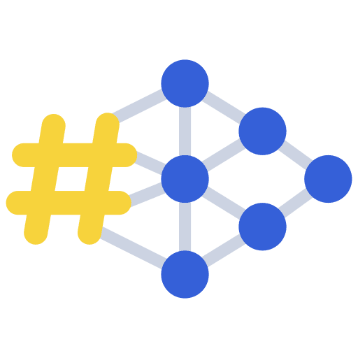Hash rate seo and web machine learning blended learning icon