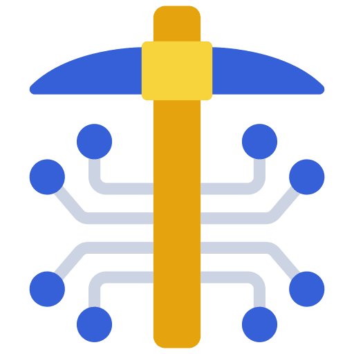 Mining pickaxe mining crypto icon