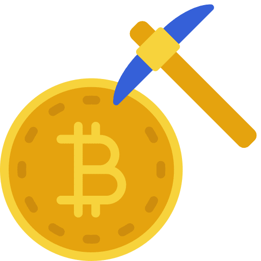 Bitcoin mining mining pick mattock cryptocurrency icon