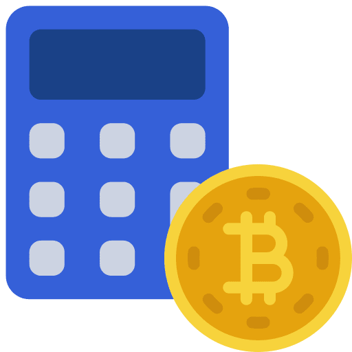 Calculator cryptocurrency business and finance calculator icon