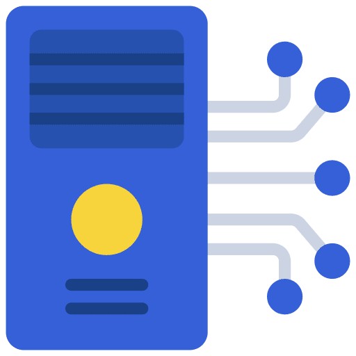 Pc tower cpu hardware tower icon