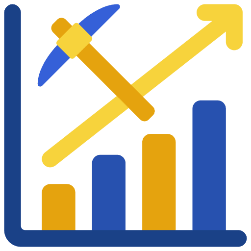 Profits business and finance cryptocurrency profits icon