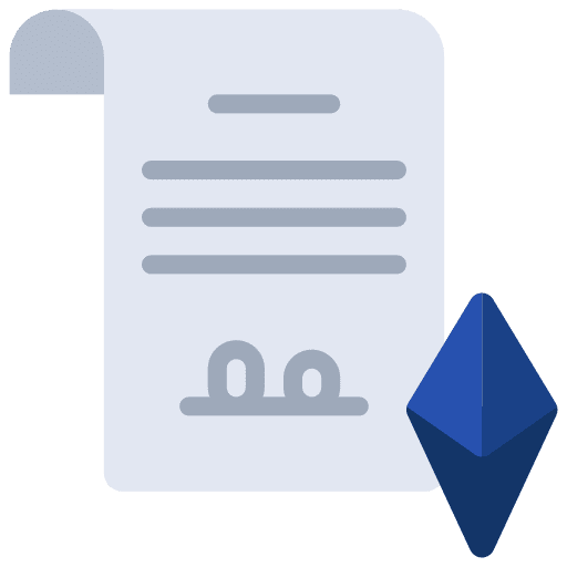 Smart contracts smart contracts business and finance document icon