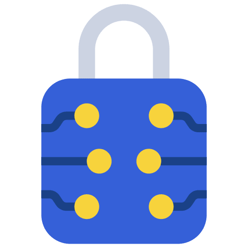 Cyber security padlock secure lock icon