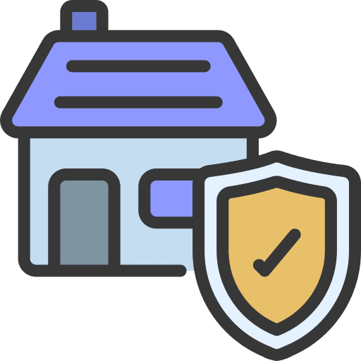 Home insurance safe protection home insurance icon