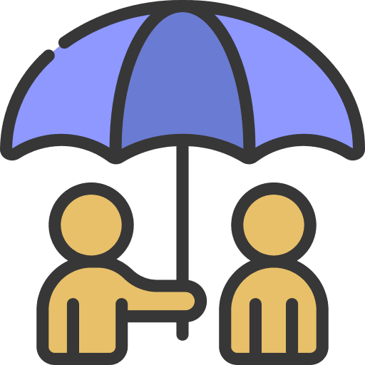 Insurance agent symbol rain user icon