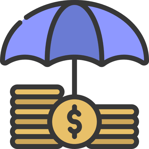 Investment insurance investment insurance business and finance dollar symbol icon