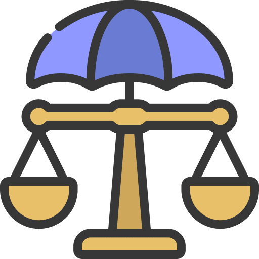 Law scale justice insurance balance icon