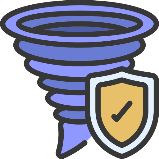 Natural disaster security twister climate icon