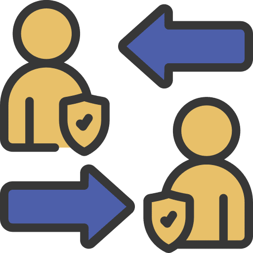 Peer to peer ui arrows user icon