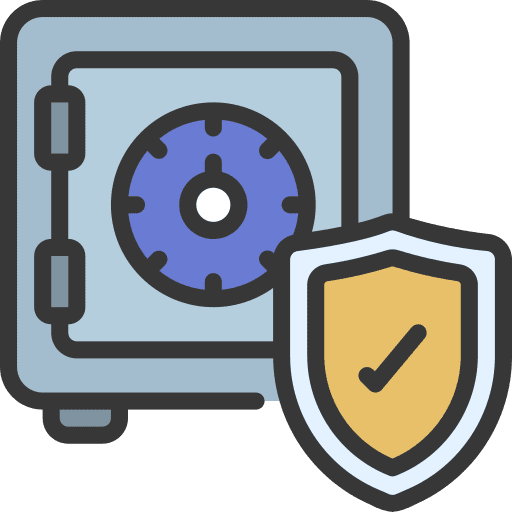 Safe box deposit box insurance safe box icon