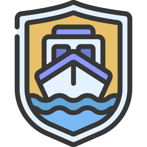 Boat cruise protection transportation icon