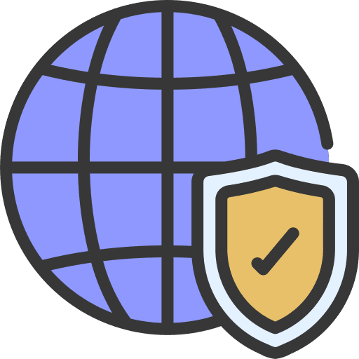 Internet security protection internet security global icon