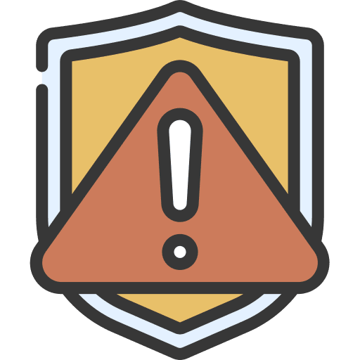Risk management signaling risk management security icon