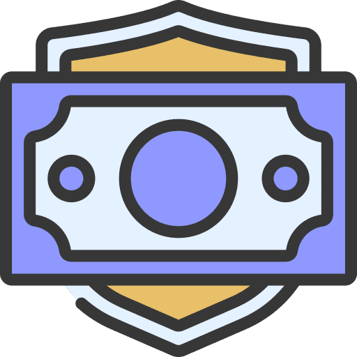 Secure payment business and finance dollar security icon
