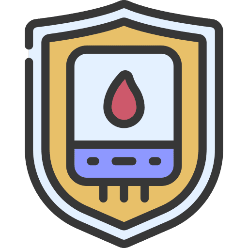 Water boiler protection fire water boiler icon