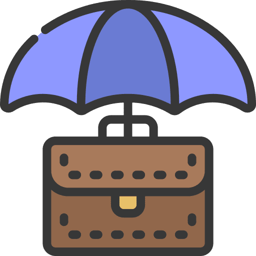 Business shield protection insurance icon