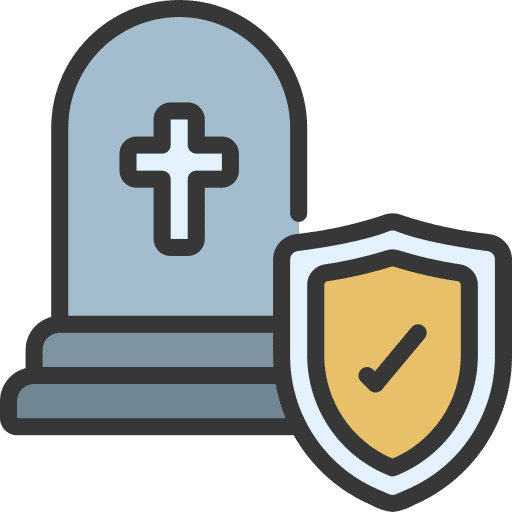 Life insurance christianity security rip icon