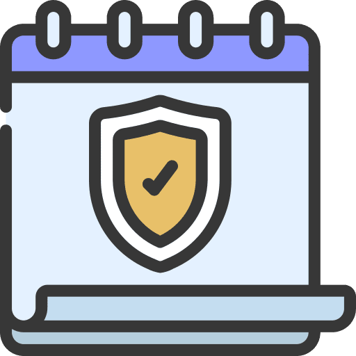 Schedule protect calendar time and date icon