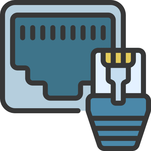 Local area network connection electronics lan icon