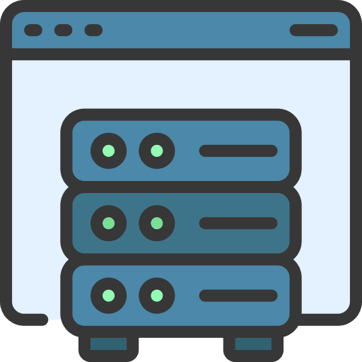 Online server networking seo and web web browser icon