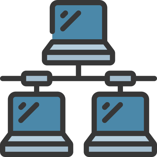 Computer networking connection server laptop icon