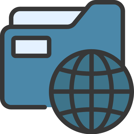 Data sharing files and folders document archive icon