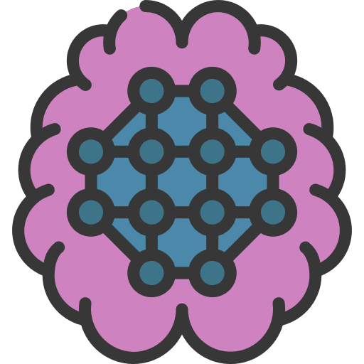 Neural network technology electronics cloud intelligence icon