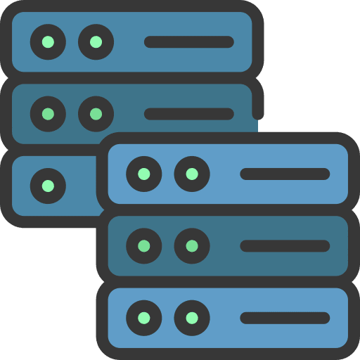 Server hosting networking storage icon