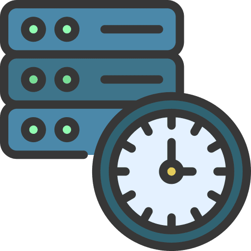 Server traffic networking electronics time icon