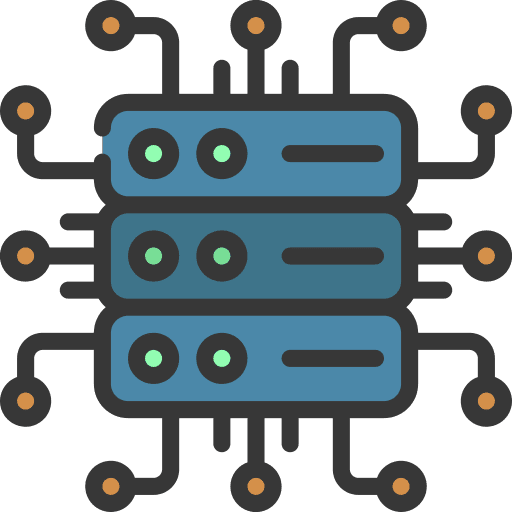 Technology integration multimedia network hosting icon