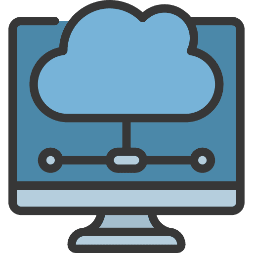Cloud computing computer server cloud network icon