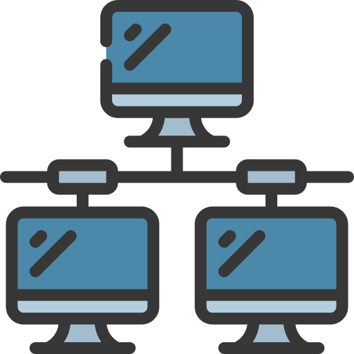Computer networks monitor networking computer icon