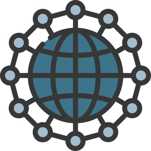 Global network internet networking communications icon