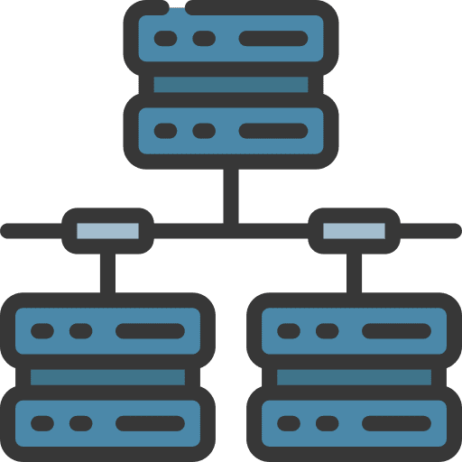 Network server seo and web network server hosting icon